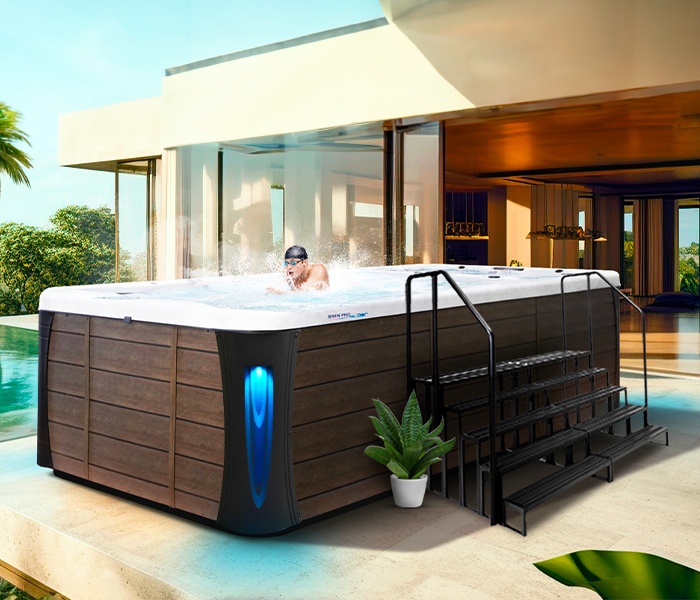 Calspas hot tub being used in a family setting - Germany
